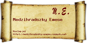 Medzihradszky Emese névjegykártya