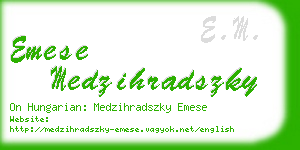 emese medzihradszky business card